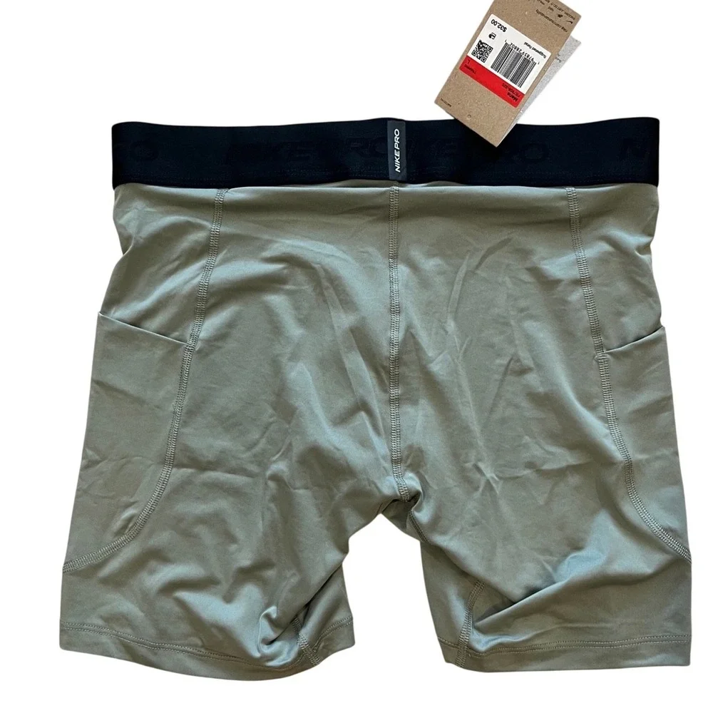 Nike Pro Dri-FIT Mens Training Compression Shorts Olive Green FB7958-320 Large - Picture 6 of 6